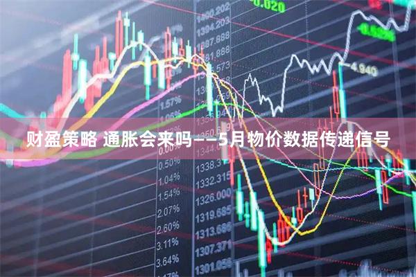财盈策略 通胀会来吗——5月物价数据传递信号